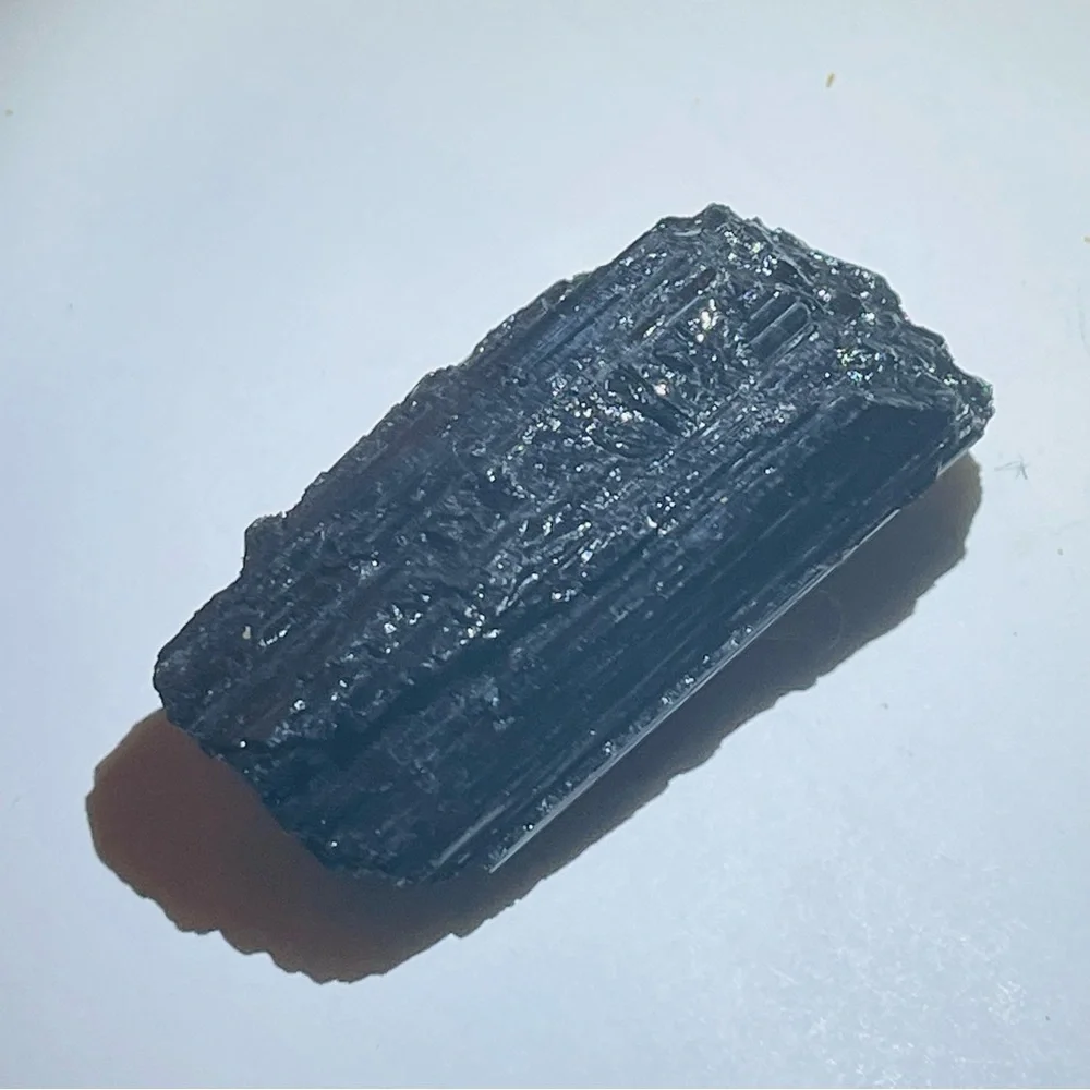 New Black Tourmaline Natural Crystal Free Form  Delicate Stone 34.5g